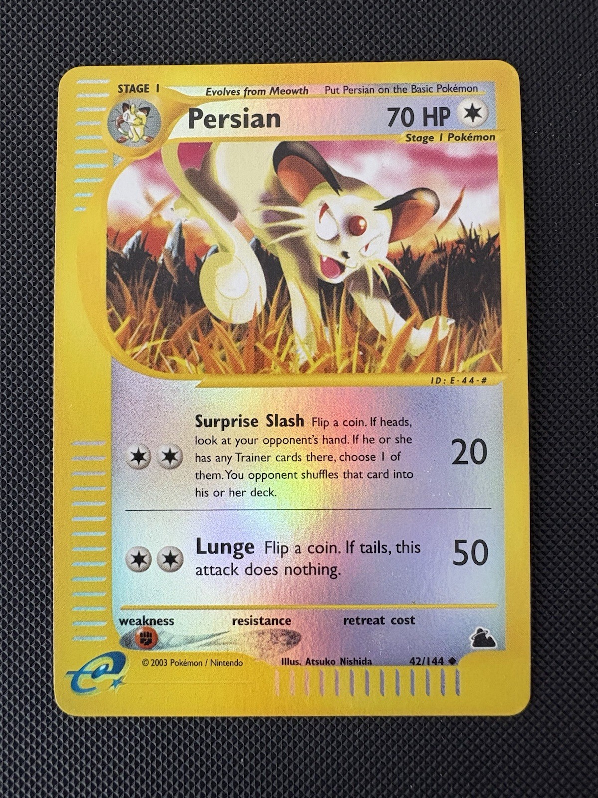 Persian Skyridge Reverse Holo 42/144 2003 Pokemon E-Reader NM