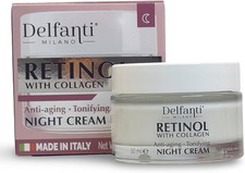 NEW Delfanti Milano Retinol with Collagen Night Cream Anti-aging 1.7 oz exp 2-28