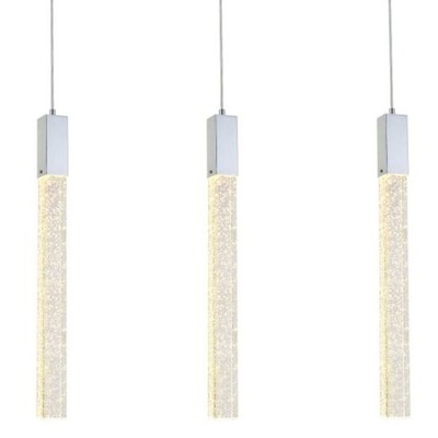 Elegant Lighting 2066S32 Weston 3 Light 32''W LED Crystal Linear - Chrome