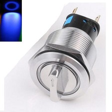 IP66 IK09 Rated 19mm Selector Rotary Switch Latching 2Position 1NO1NC 110 220V