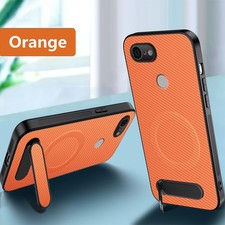 Google Pixel 3/3A/3 XL carbon fiber pattern bracket shockproof protective shell