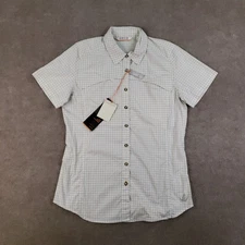 Orvis River Guide Tech Shirt Womens XS Gray Plaid Stretch Lightweight Breathable