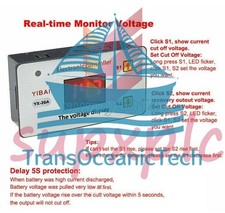 12V Battery Adjustable Low Voltage Cut off Switch Protection Control Module