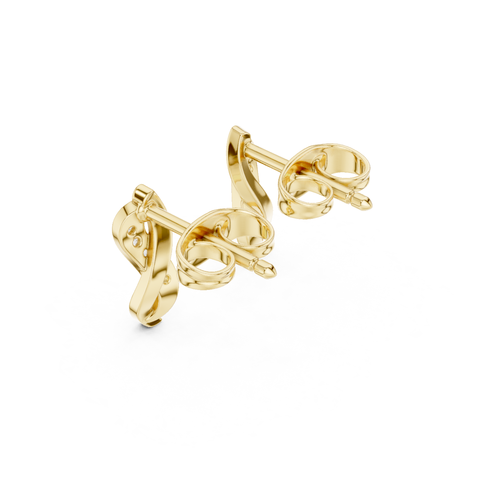 Certified Natural VVS1 D Diamond Round Cut Odalia Stud Earrings 14k Gold Over - Picture 10 of 12