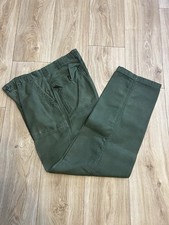 Vintage 60s US Army Military OG 107 Type 1 Vietnam Cotton Trousers Pants 32x32.5