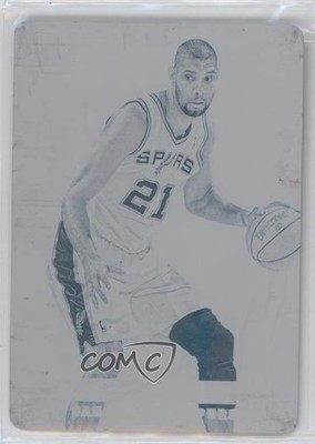 2012-13 Totally Certified Printing Plate Cyan 1/1 Tim Duncan #58 HOF s5j