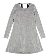 bar III Womens Silver Metallic Shift Dress, dynamicgrey, XS