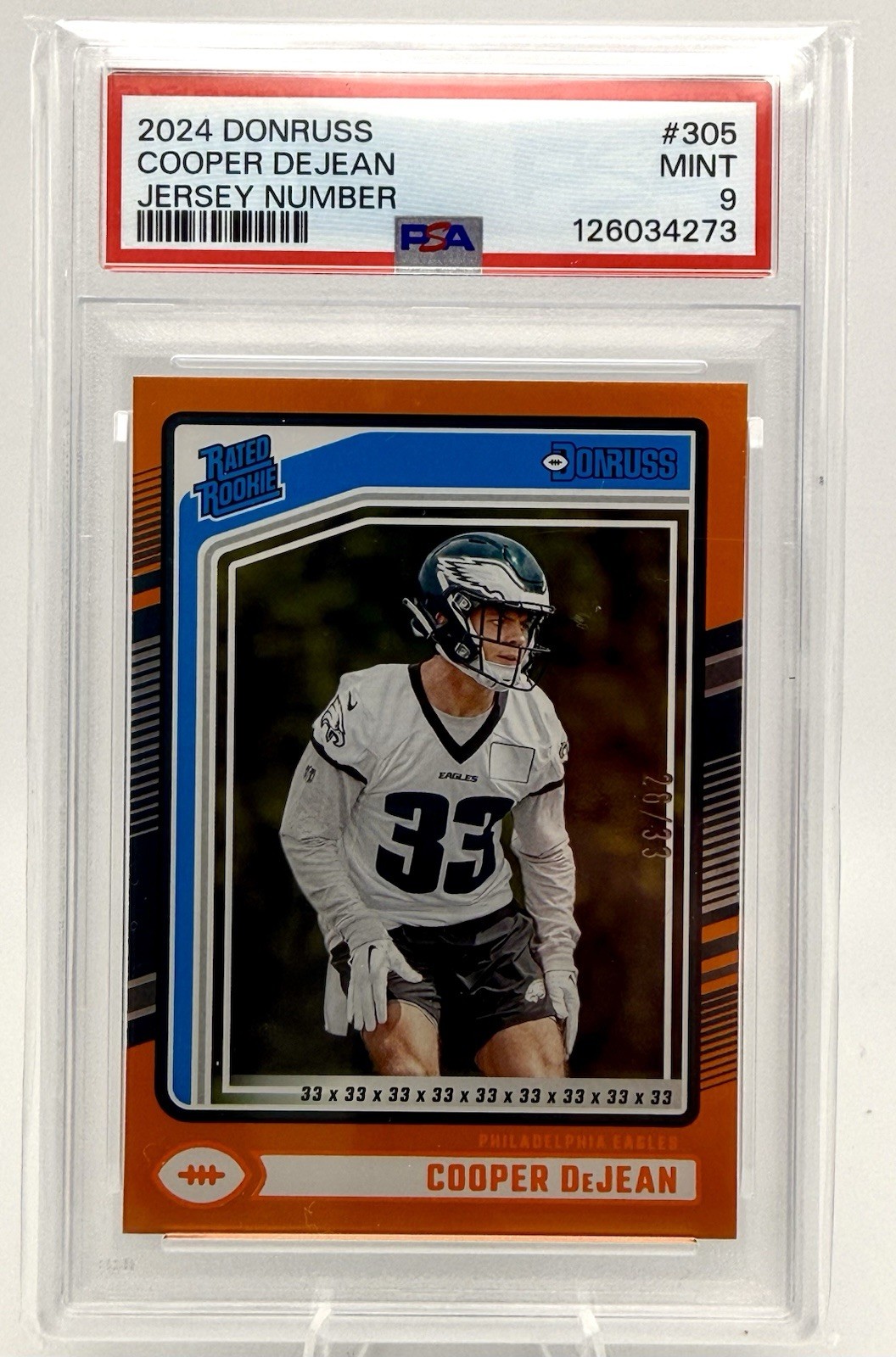 2024 Donruss Cooper DeJean Jersey Number #26/33