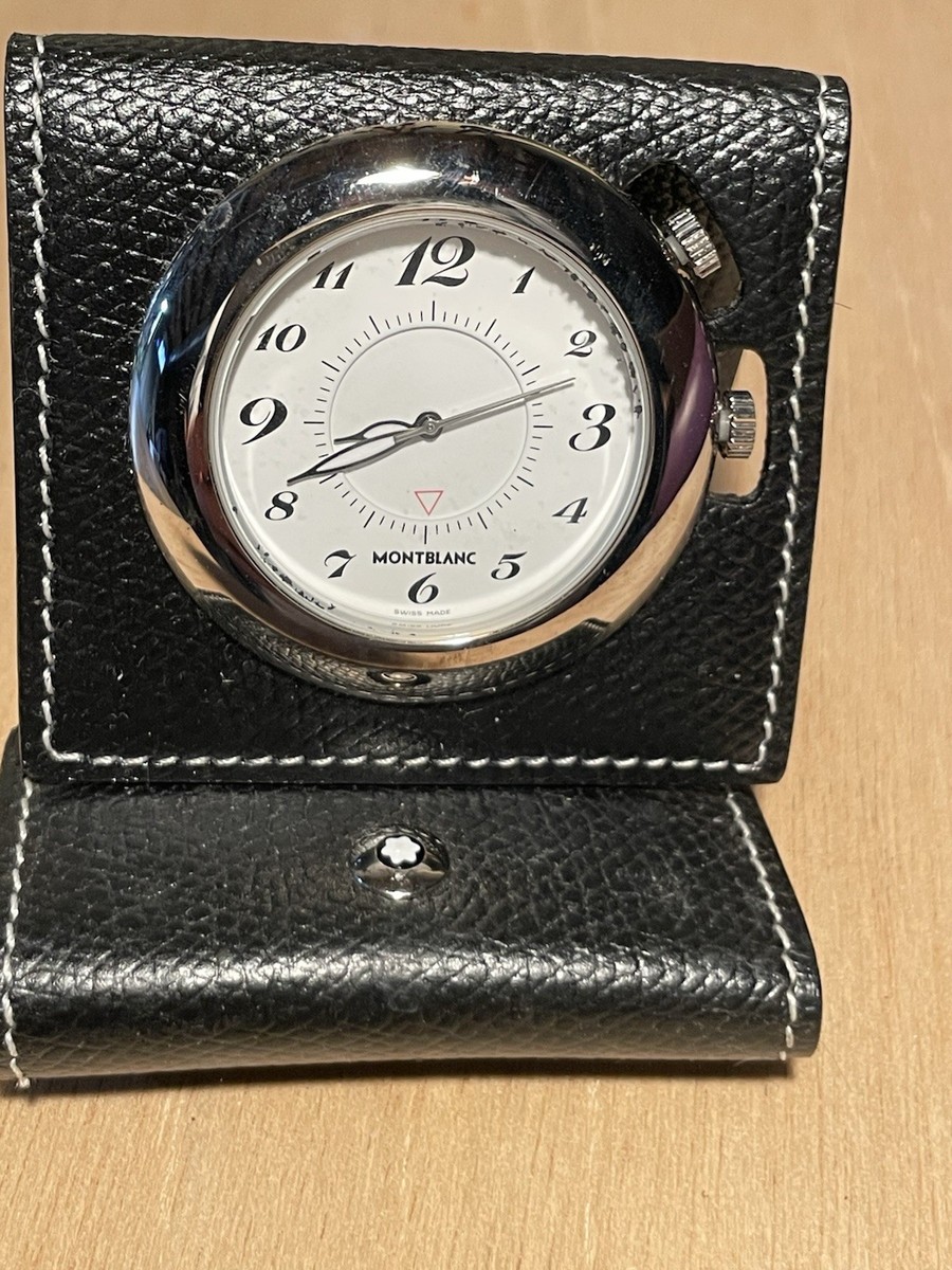 Authentic Montblanc Swiss Travel Alarm Clock Model AL1538844