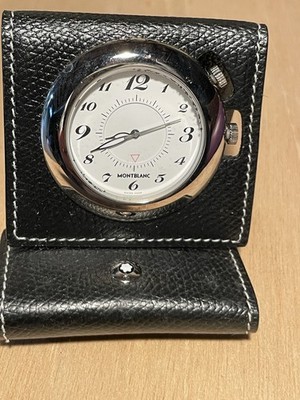 MONTBLANC 7056 置時計 アラーム機能付き　稼動品 Authentic Montblanc Swiss Travel Alarm Clock Model AL1538844