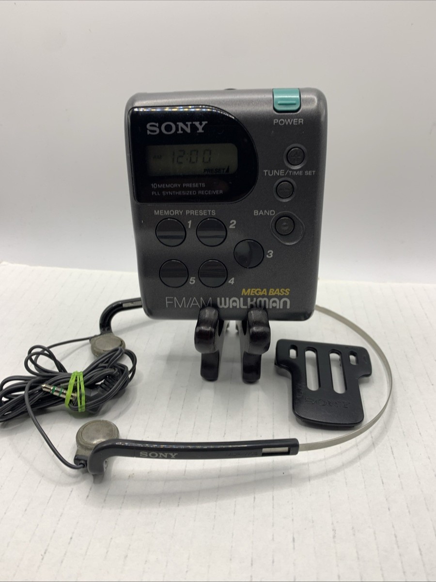 Vintage 90s Sony Walkman AM/FM Portable Stereo Radio Mega Bass SRF
