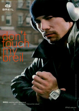 Orologi Breil 2005 con foto collezione stile Jamiroquai STAMPA VINTAGE ANNUNCIO