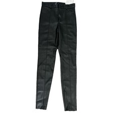 Zara High Rise faux leather Skinny Zipper Leggings Size M NWT 