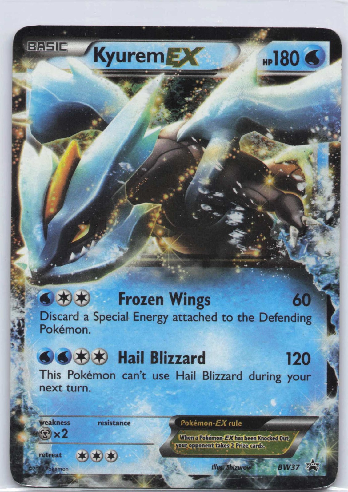 Kyurem EX BW37 Black & White Black Star Promo Holo Pokemon Card MP/HP