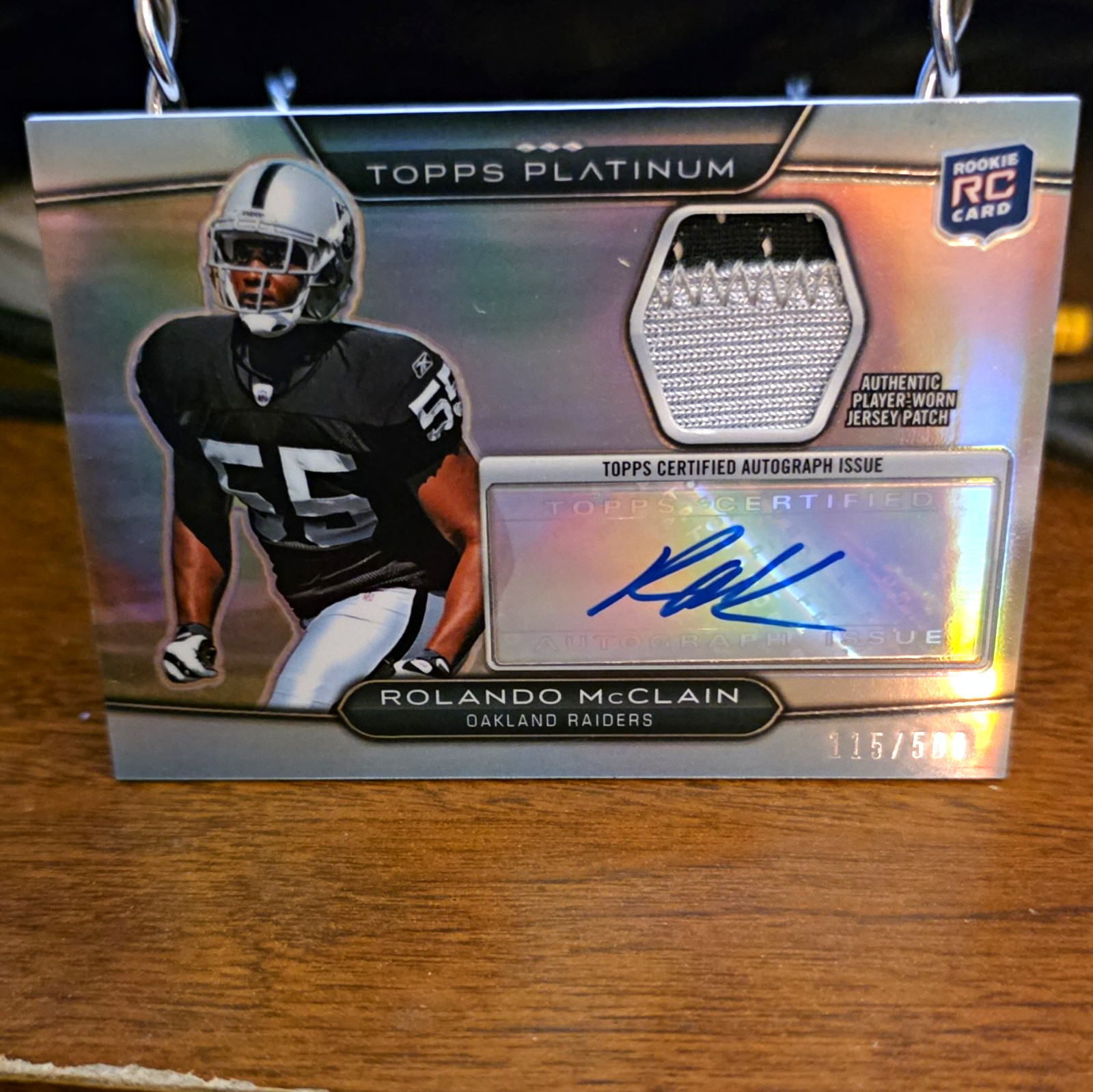 Topps 2010 Topps Platinum Rookie Auto Refractor Patch /500 McClain ARP-RM