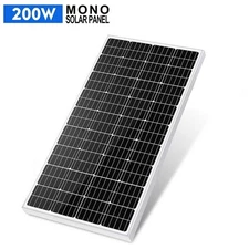 PFCTART 200W Watt Mono Solar Panel 12V Battery Charger Home Boat RV Off Grid US