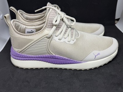 Puma Womens Sz 6 Pacer Next Cage ST2 Silver Grey & Lavender Sneaker 367660-08