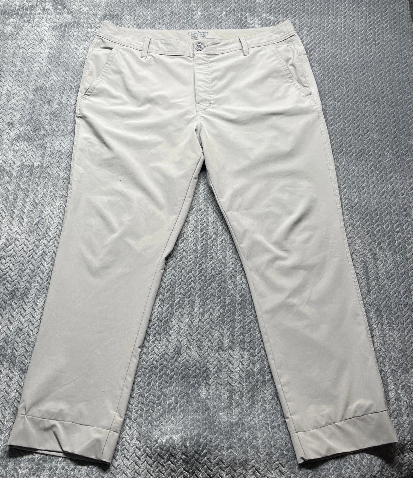 HUK Men’s Performance Pants 40x30 (33) Fishing Lightweight Quick Dry Gray