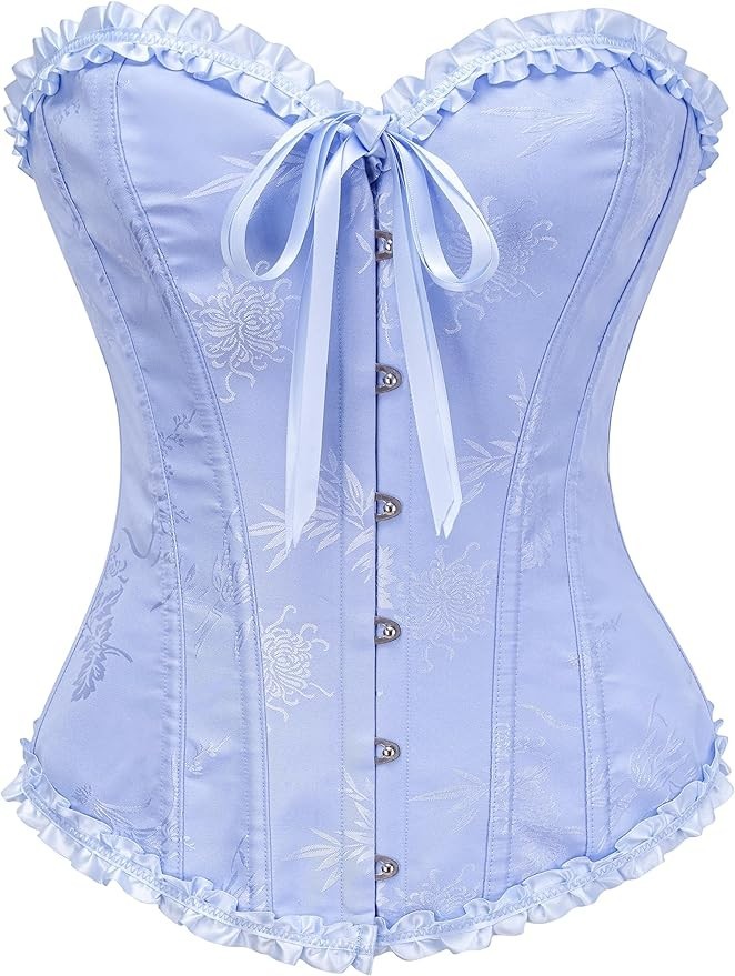 Corset Tops for Women Bustier Shapewear Lingerie Lace Waist Push Up Bodysuit-image
