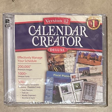 Calendar Creator Deluxe Version 12 PC/ CD-ROM NEW Jewel Case Cracked