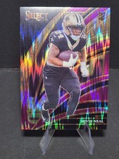 2025 Select Football Devin Neal Purple Prizm Shock /699 Club Level Rookie