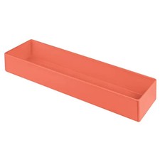 TableCraft Cold Holding 3.25qt. Sunset Orange Aluminum Rectangular Bowl