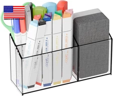 Clear Dry Erase Markers Magnetic Holder for Whiteboard,Refrigerator -With Magnet