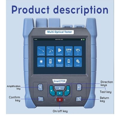 Mini-Pro YD-5100 OTDR Fiber Optic Tester 1310/1550nm SM 28/26dB OPM OLS VFL RJ45