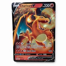 Carta Pokemon Charizard V ultra rara 017/172 stelle brillanti quasi nuova