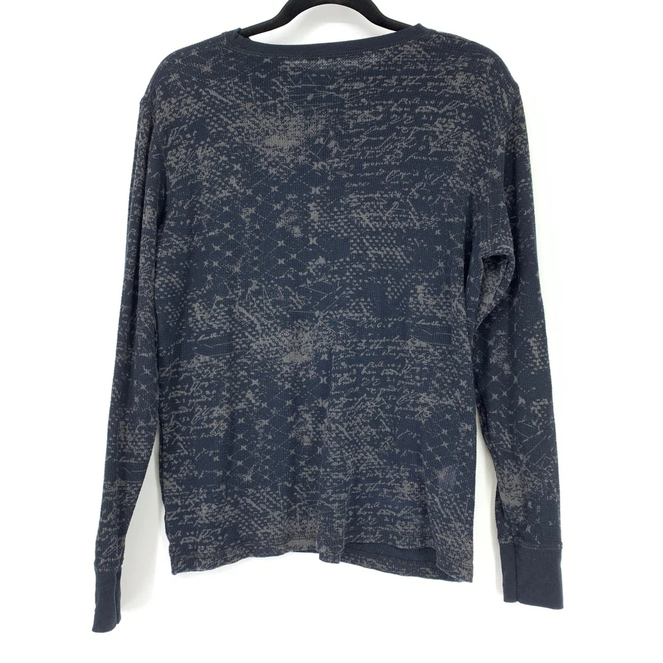 Hurley Men's Size M Crew Neck Logo Thermal T-Shirts Long Sleeve Black/Gray - Image 2 of 4