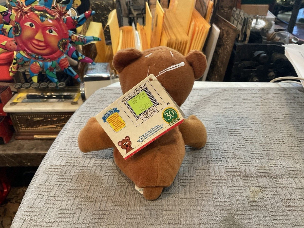 TYCO SESAME STREET BABY BEAR BEANIE 1997 JIM HENSON STUFFED ANIMAL