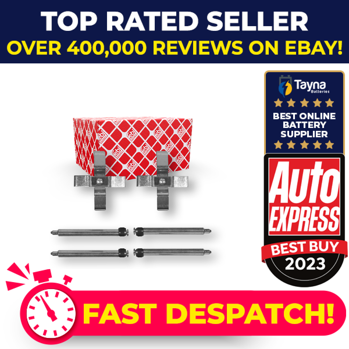 Brake Pad Fitting Kit Rear 182355 Febi BRKFITTINGKIT084 Top Quality Guaranteed