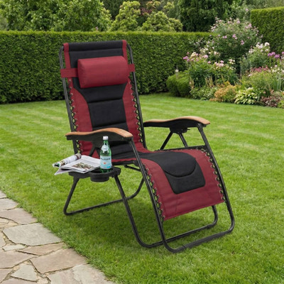 Zero Gravity Chair 30'' Wide Oversized Patio Recliner Foldable 400lb Support