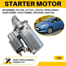 Starter Motor For Ford Fiesta 1.25 1.4 1.6 Ti 2008-2017 Petrol 1011330 1.1KW 12V