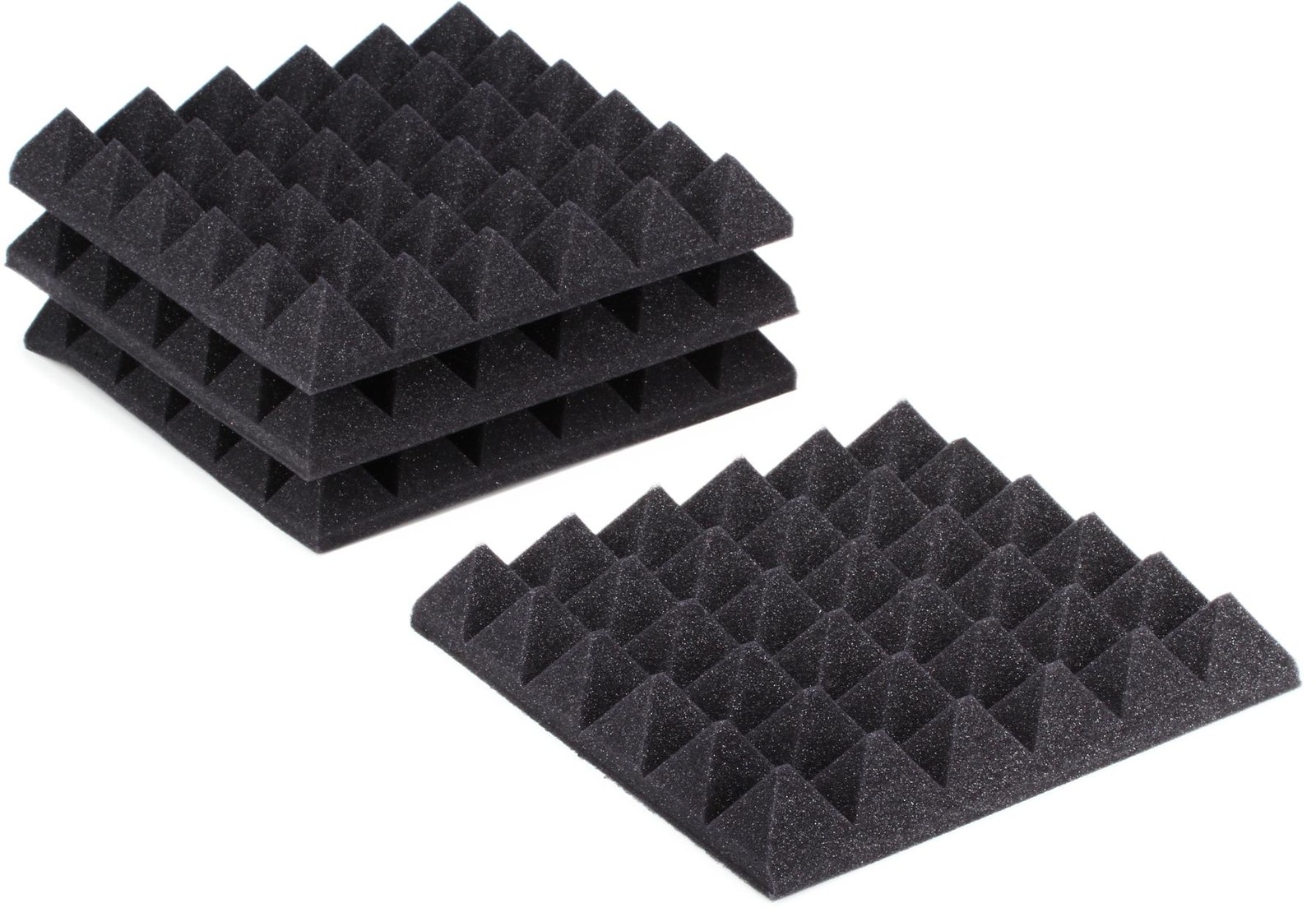 Акустические панели Gator Acoustic Pyramid Panels - 1x1 фут 4 упаковки - Древесный уголь 6190₽
