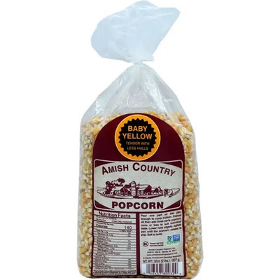 Amish Country Popcorn 2 Lb Bag Baby Yellow Tender Less Hulls Non-GMO, Gluten-Fre