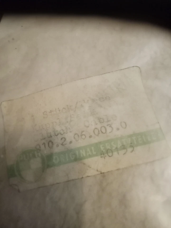 Puch MS50V VZ50 moped GENUINE CLUTCH CABLE  910.2.06.003.0  NEW / NOS - Image 3 of 4