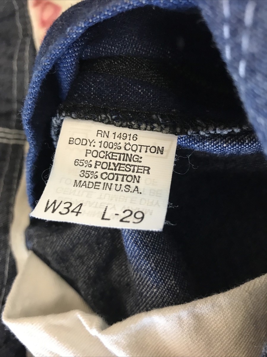 Vintage Pointer Brand Mens 34X29 (34X29)Bib Overalls Blue Denim