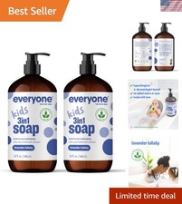 Everyone Kids 3-in-1 Lavender Soap: Body Wash, Bubble Bath  Shampoo 32oz