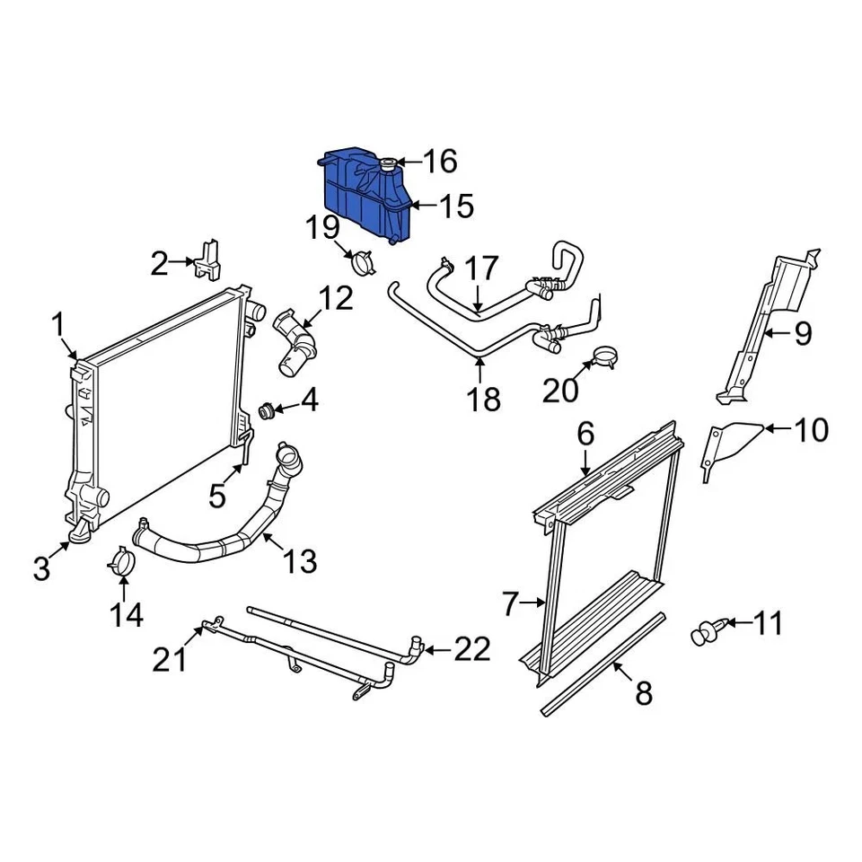 For Dodge Charger 2015-2023 Dodge 5181870AF Turbocharger Coolant Reservoir Foto 4 de 4