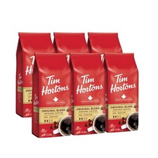 Tim Hortons Original Blend, Medium Roast Ground Coffee, 12 Ounce Pack of 6