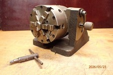 KALAMAZOO INDUSTRIES ADJUSTABLE ANGLE  5C COLLET FIXTURE W/ 6 JAW 4" BUCK CHUCK