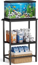 5-10 Gallon Fish Tank Stand Aquarium Stand W/ 2-Tier Storage Shelves Heavy-Duty