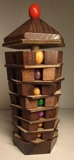 True Genius Chinese Pagoda Wooden Brainteaser Puzzle 4 Out Of 5 Difficulty Level