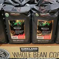 2pk Kirkland Signature Organic Mexico Medium Roast Whole Bean Coffee, 32 Oz