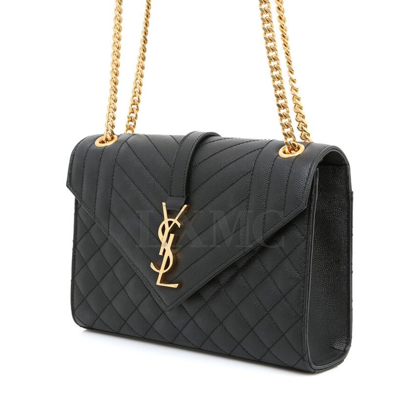 Borsa a tracolla Saint Laurent trapuntata busta catena tracolla Grand De Poudre patta