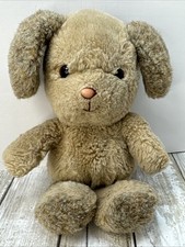 Vintage Russ Berrie DUNHILL Dog Plush 9  Soft Lovey Brown Puppy 417 RARE GUC