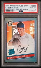 2016 Panini Donruss Optic Corey Seager Rated Rookie HOLO PSA 10 Gem Mint  /5