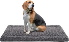 36x23 Inch Gray Washable Soft Fluffy Dog Crate Bed Mat