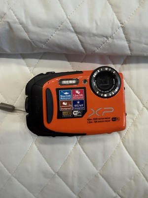 Fujifilm FinePix XP70 16.4MP Digital Camera Orange Waterproof Bundle Tested
